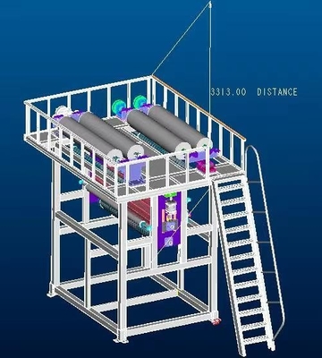 Máquina de laminação de metais com rolos para transporte