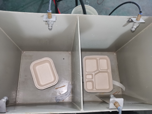 Máquina de revestimento por pulverização para recipientes de celulose alimentar
