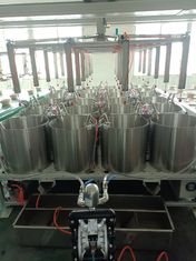 Linha de revestimento por centrifugação automática de alta precisão para revestimento interno uniforme de produtos moldados em polpa