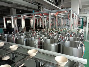 Linha de produção de revestimento de espinhas de polpa de adsorção por vácuo de base rotativa