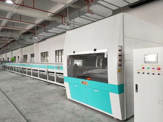 Linha de revestimento de pulverização por ultra-som de precisão com pulverização e controle de temperatura e umidade de várias estações