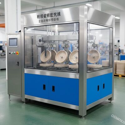 Linha interna de revestimento por rotação para produtos de moldagem de celulose - máquina de revestimento de precisão totalmente automática