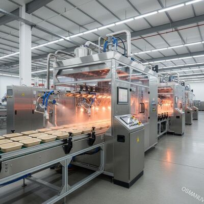 Linha de Produção Automática de Pulverização de Alta Eficiência para Revestimento Impermeável de Recipientes de Alimentos Moldados em Celulose