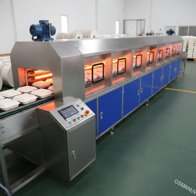 Máquina de Secagem por Infravermelho para Moldagem de Polpa de Bagaço - Sistema de Secagem Rápida de 12 Metros para Produção de Embalagens Alimentícias