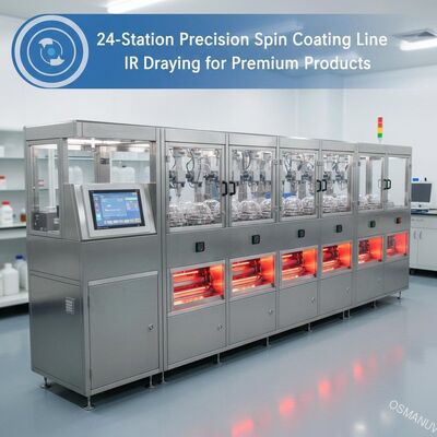 Linha de Revestimento por Spin de Precisão de 24 Estações com Cura IR para Produtos Premium
