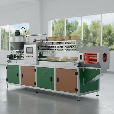 Máquina de revestimento de mofo de celulose ecocêntrica para aplicação de revestimento biológico em produtos de palha e fibras de bambu