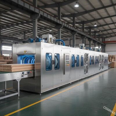 Linha de secagem industrial de microondas de remoção rápida de umidade para processamento de painéis de madeira
