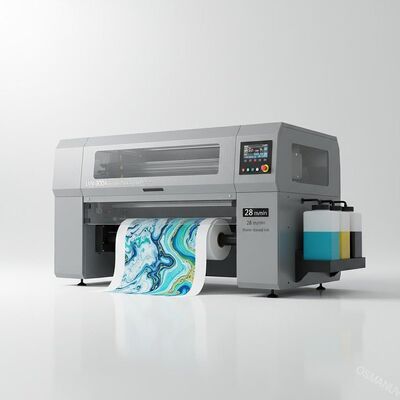 Impressora digital de passagem única UIN-300A com 300 mm de tinta à base de água e velocidade de 28 m/min para desenhos personalizados