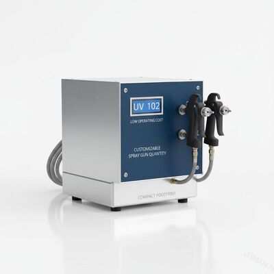 UV 102 Pulverizador UV de baixo custo de operação com quantidade de pistola de pulverização personalizável e marca compacta