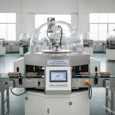 Linha interna de revestimento por rotação para produtos de moldagem de celulose - máquina de revestimento de precisão totalmente automática