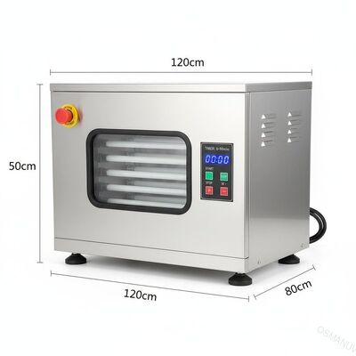 Máquina de irradiação UV de aço inoxidável de 120*80*50cm com intervalo de controlo do temporizador 0-99min