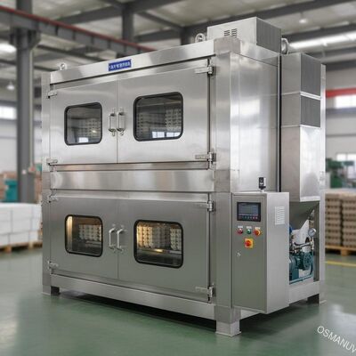 Forno de secagem a gás natural de dois andares de alta capacidade para moldagem industrial de celulose