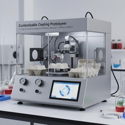 Protótipo de revestimento personalizável para pulverização de superfície interna e avaliação de desempenho de produtos de moldagem de celulose