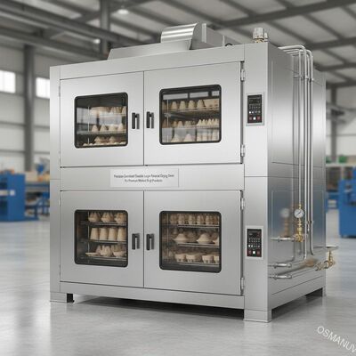 Forno de secagem a gás natural de dupla camada, com controlo de precisão, para produtos de celulose moldeada de qualidade superior