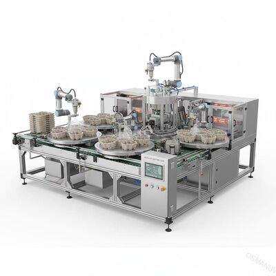 Linha de Produção Modular de Revestimento Rotativo de Alta Vazão para Barreiras Internas Moldadas em Polpa