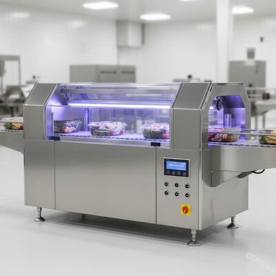 Esterilizador de túnel UV-C de alta intensidade para embalagens de alimentos transparentes