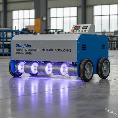 as lâmpadas 20m/Min 5 importadas conduziram o assoalho de cura uv fazem à máquina a largura de 1320mm