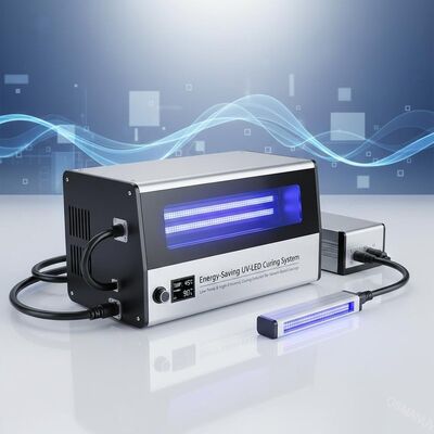 Sistema de cura UV-LED de poupança de energia. Solução de cura de baixo tempo e alta eficiência para revestimentos à base de solventes.