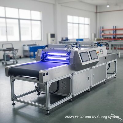 Sistemas de transporte de cura claros uv da máquina das lâmpadas de 25KW W1320mm dois