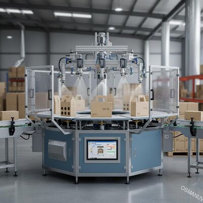 Pulverizador Automático de Mesa Rotativa de Alta Velocidade para Caixas de Embalagem Industrial (Transportadores de Vinho e Eletrônicos) - Linha de Revestimento Personalizada