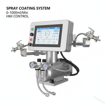 0-1000 ml/min Volume de pulverização Sistema de revestimento por pulverização Sistema de controlo HMI