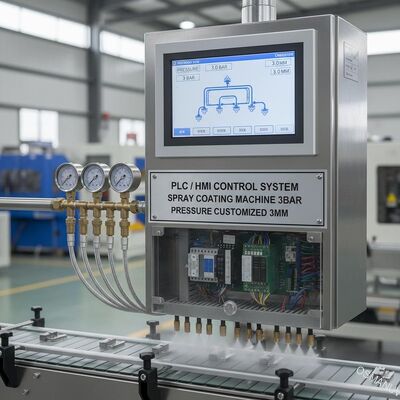 A pressão da máquina de revestimento 3bar do pulverizador do sistema de controlo do PLC/HMI personalizou 3mm