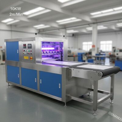 Máquina de revestimento de 10KW 2m/Min Flat Offline Uv Roll com correia transportadora