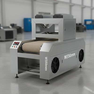 Sistema de refrigeração de cura UV do ar da máquina da correia transportadora de 6.8KW W550mm