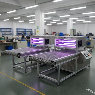 Dois refrigerar de ar de cura uv do poder do total dos sistemas de transporte 6.8KW da lâmpada