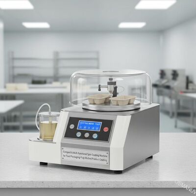 Máquina de revestimento por rotação compacta e multifuncional para revestimento de produtos de embalagem de alimentos