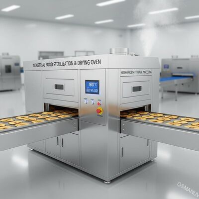 Esterilização industrial de alimentos e forno de secagem.