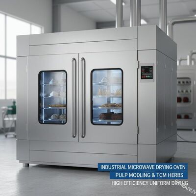 Forno de Secagem por Micro-ondas Industrial para Moldagem de Polpa e Ervas TCM - Secagem Uniforme de Alta Eficiência
