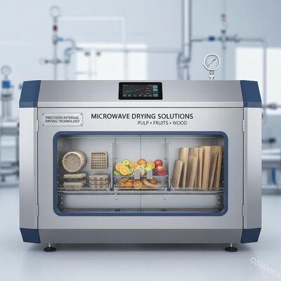 Soluções de secagem por microondas personalizáveis: secagem interna de precisão para moldagem de pasta, frutas e painéis de madeira