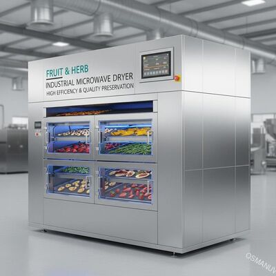 Máquina de Secagem de Frutas e Ervas por Micro-ondas Industrial | Alta Eficiência e Preservação da Qualidade
