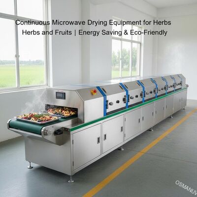 Equipamento Contínuo de Secagem por Micro-ondas para Ervas e Frutas | Economia de Energia e Ecológico