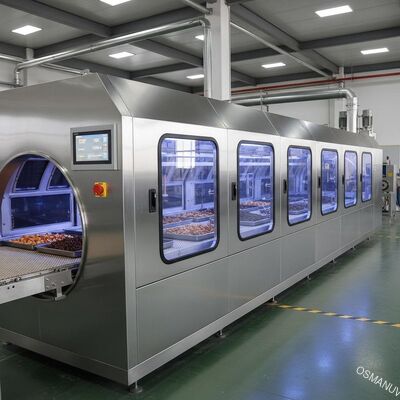 Máquina industrial de secagem por microondas de alimentos de 380 V 10 m/min para solo de cartão