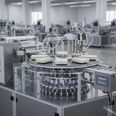 Linha de produção de revestimento de espinhas de polpa de adsorção por vácuo de base rotativa