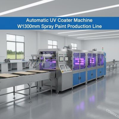 Máquina uv automática do Coater, linha de produção da pintura à pistola de W1300mm