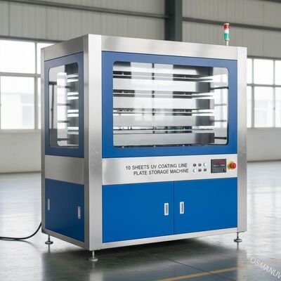 Linha de revestimento uv máquina de 10 folhas 50HZ 2m/Min Speed do armazenamento da placa