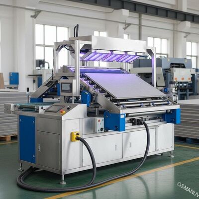 Gerencio UV da máquina de revestimento 90deg elétrico para o painel de fibras do cimento
