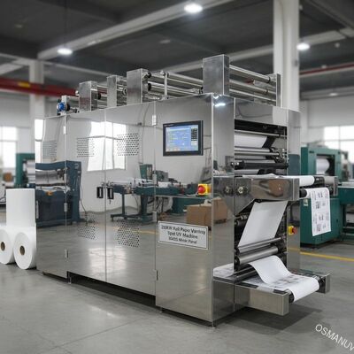 Máquina de impressão UV de 200KW de papel rolante com verniz de ponto 304ss Painel de espelho