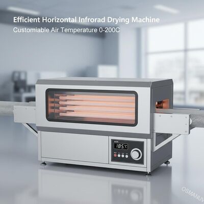 Máquina de secagem horizontal infravermelha eficiente Temperatura do ar ajustável 0-200C