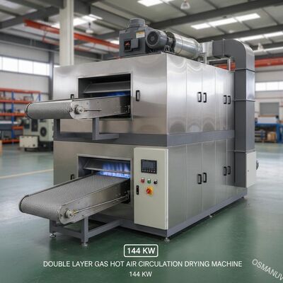Máquina de Secagem por Circulação de Ar Quente a Gás de Dupla Camada para Transportador 1320 144 Kw