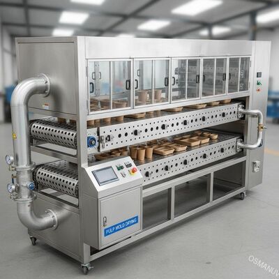 Máquina de secagem industrial de gás natural de camada dupla de aço inoxidável de perfuração de cadeia de placas de cinto para a pasta de papel molde de garrafas