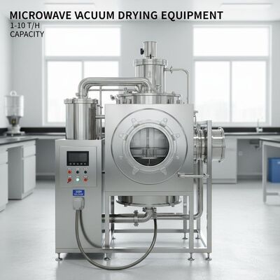 Equipamento de secagem a vácuo de microondas de 1 a 10 T/h - Tensão 380 V