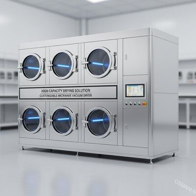 Solução de secagem de alta capacidade Secador de vácuo de microondas personalizável