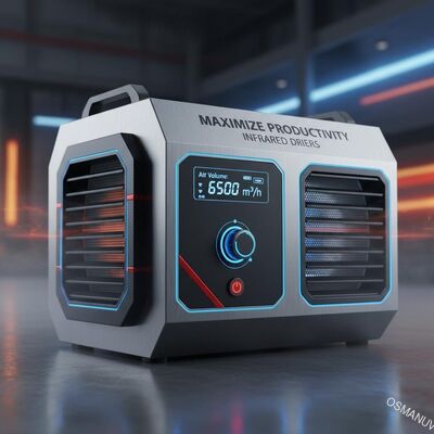 Maximizar a produtividade com secadores infravermelhos Volume de ar 0-9999m3/h