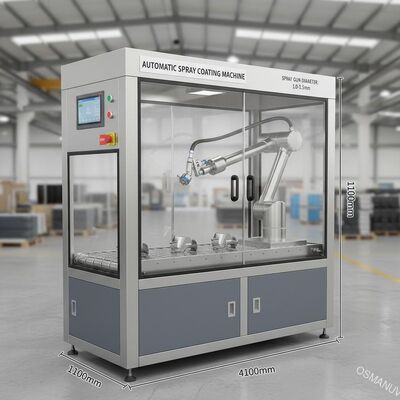 1100mm * 410mm * 1100mm Máquina automática de revestimento por pulverização com diâmetro de pistola de pulverização de 1,0-1,5 mm
