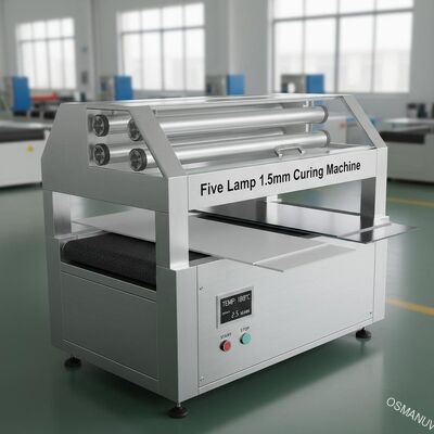 Máquina de curagem de cinco lâmpadas de 1,5 mm equipada para folha de PVC, folha de silicato de cálcio, folha de alumínio, superfície de folha de ferro