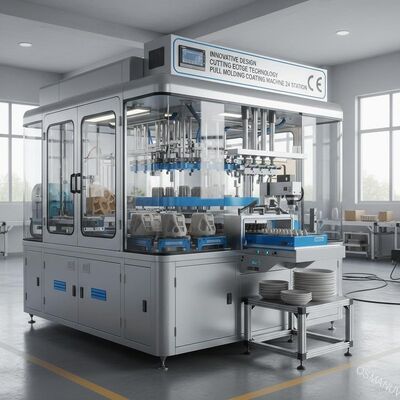 Design inovador Tecnologia de ponta de corte Máquina de revestimento de moldagem de celulose 24 estação CE